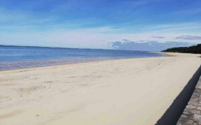 Appart sur la plage pied dans l eau avec terrasse jardin vue sur le bassin depuis la terrasse , parking